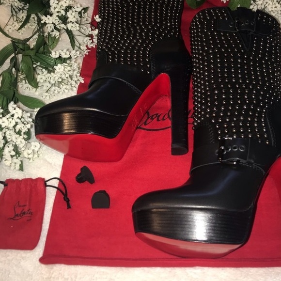 Christian Louboutin MARISA Black Leather Boots - Picture 11 of 13